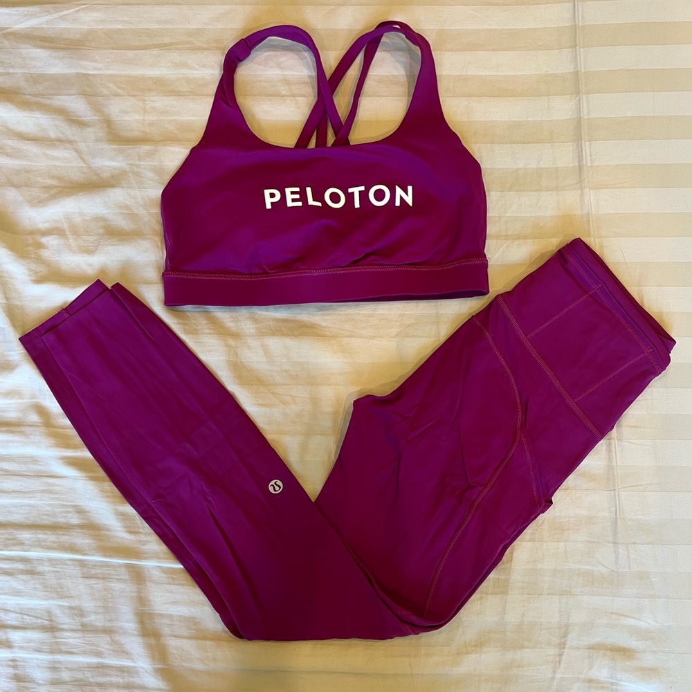 Peloton x lululemon Sports Bra and Legging Set